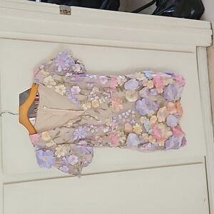 A flower pattern dress